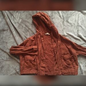 Burnt Orange Crop Jacket